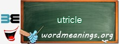 WordMeaning blackboard for utricle
